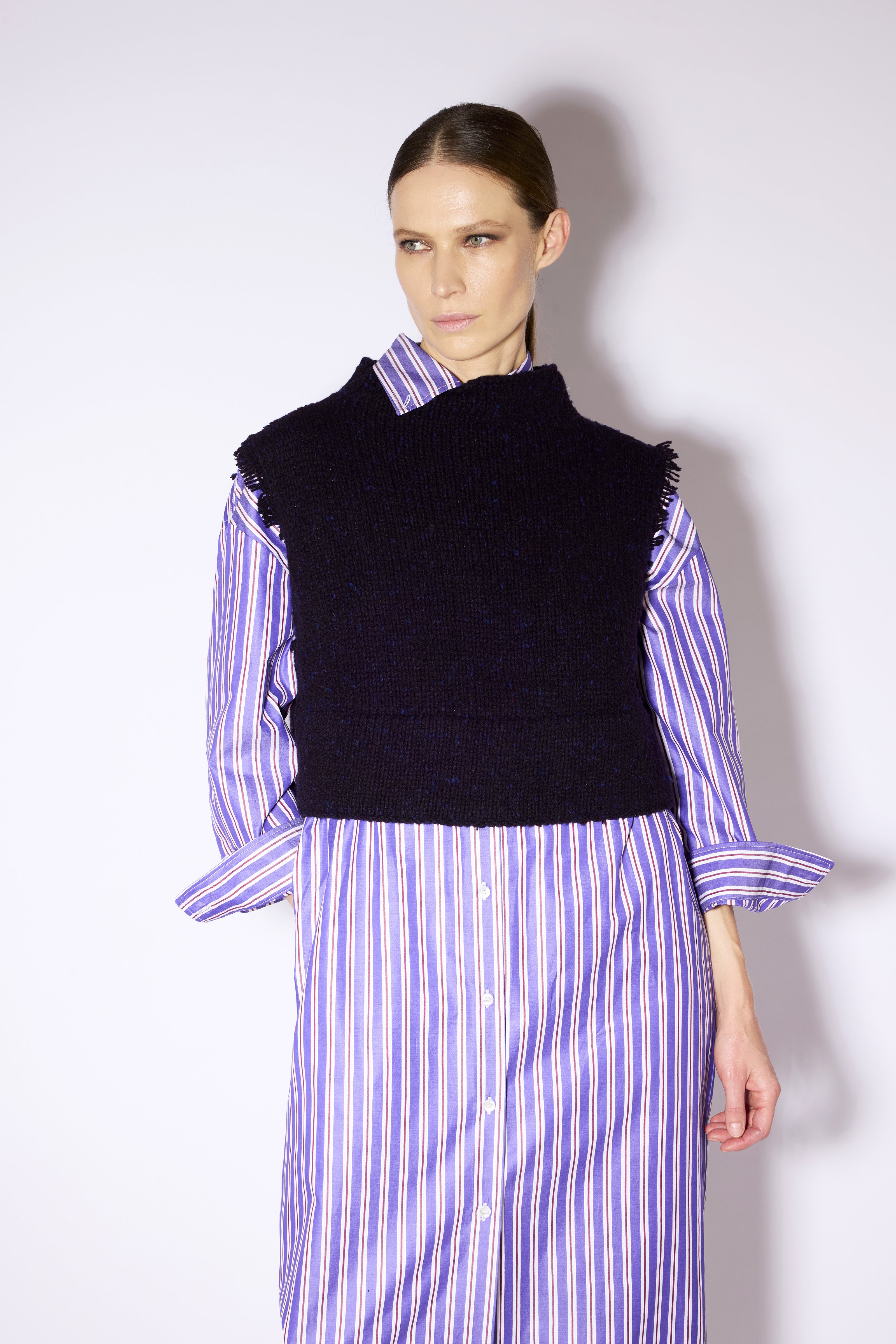 Liviana Conti Raisa gilet maille violet bleu XS-XL