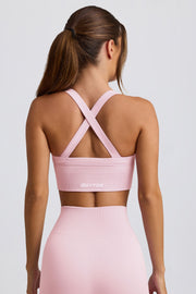 Oh Polly Super Sculpt BT2472 brassière sport rose pâle col V