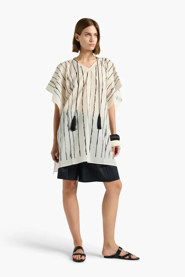 Liviana Conti Swami caftan court coton noir