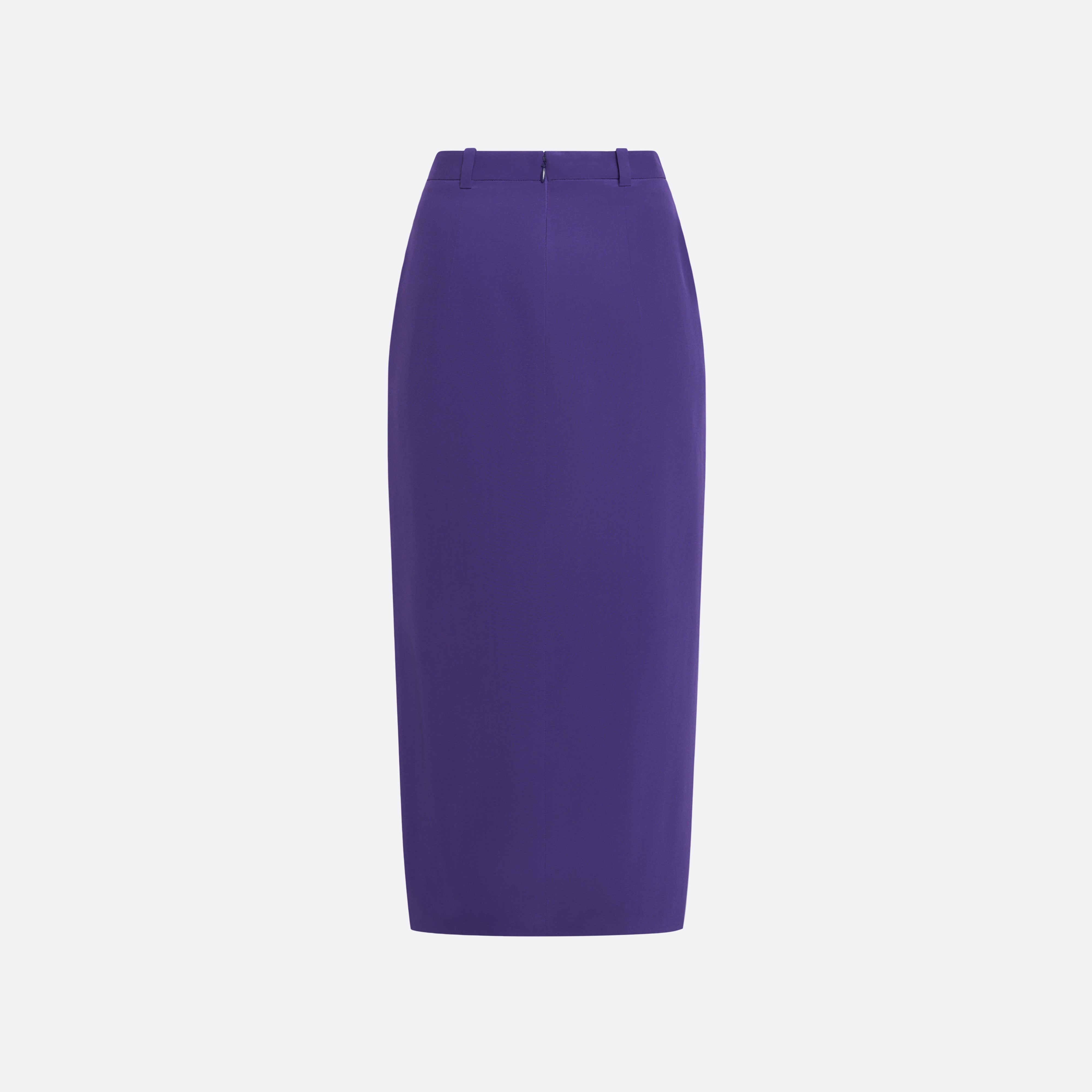 Alessandra Rich Silk Midi Skirt jupe crayon violette 40