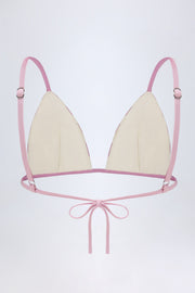 Oh Polly Swim NS1029 haut bikini triangle mauve recyclé