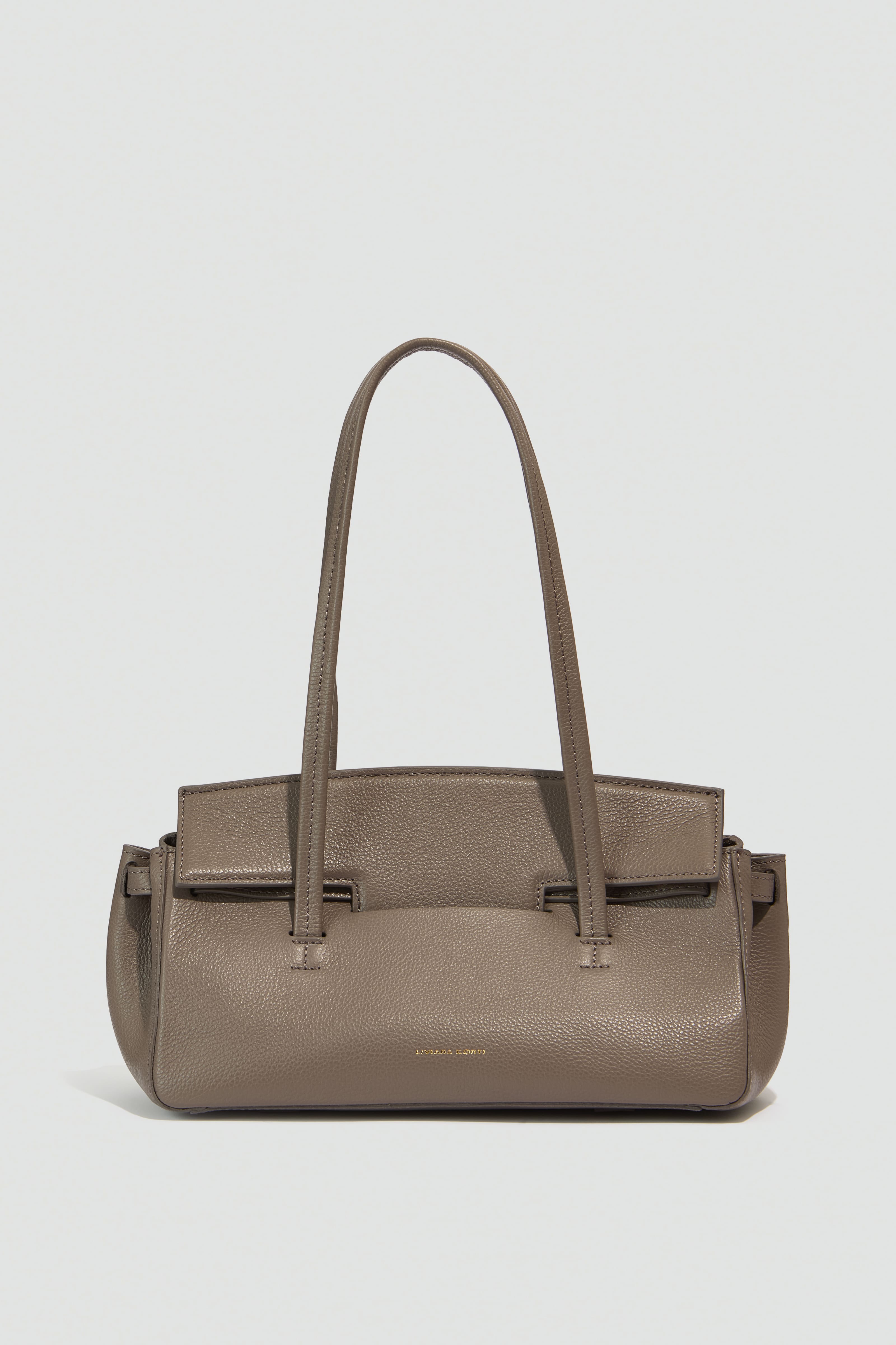 Liviana Conti Aida sac marron cuir grainé