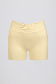 Oh Polly Shorts BT2234 short mini jaune chiné stretch