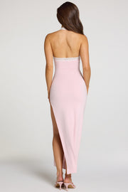 Oh Polly Dahlia 16096 maxi robe rose modal dentelle