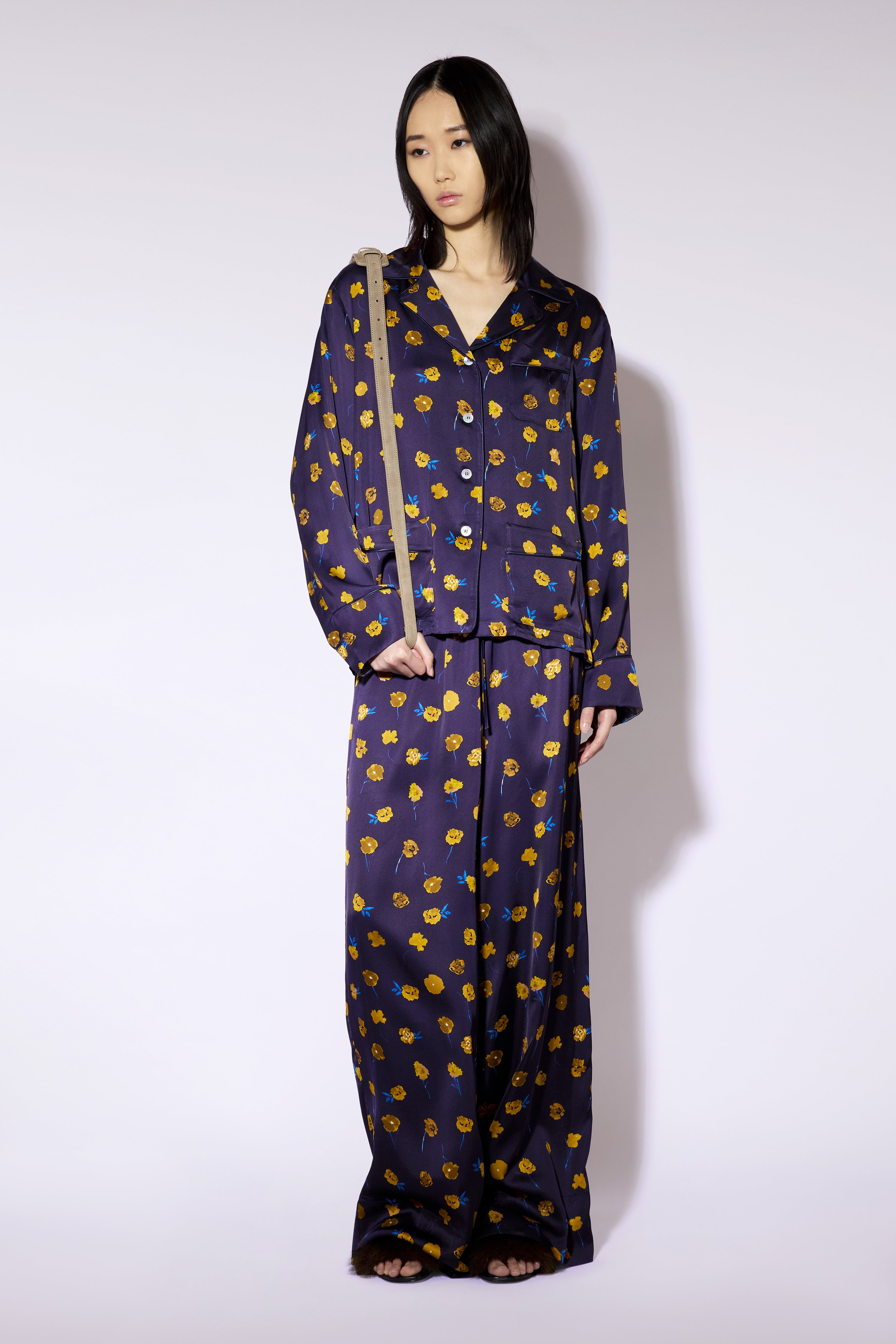 Liviana Conti Grayson F6WU24 pantalon palazzo fleuri