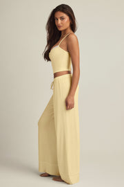 Oh Polly Ivelle pantalon pyjama jaune pastel modal