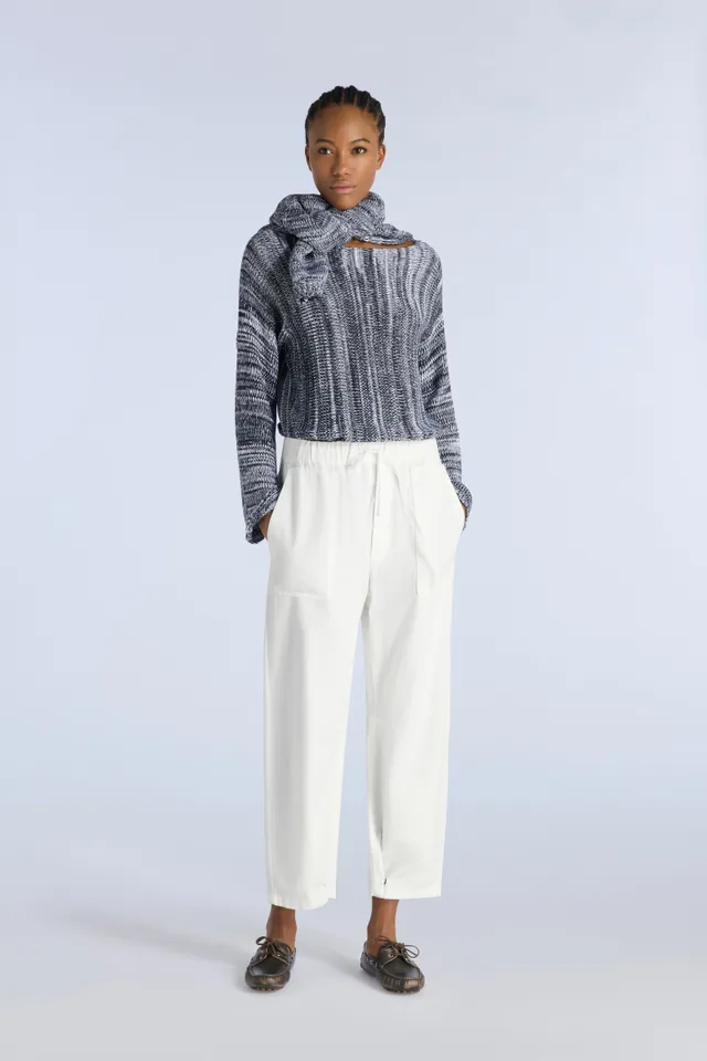 Liviana Conti Raissa pull coton col bateau marine