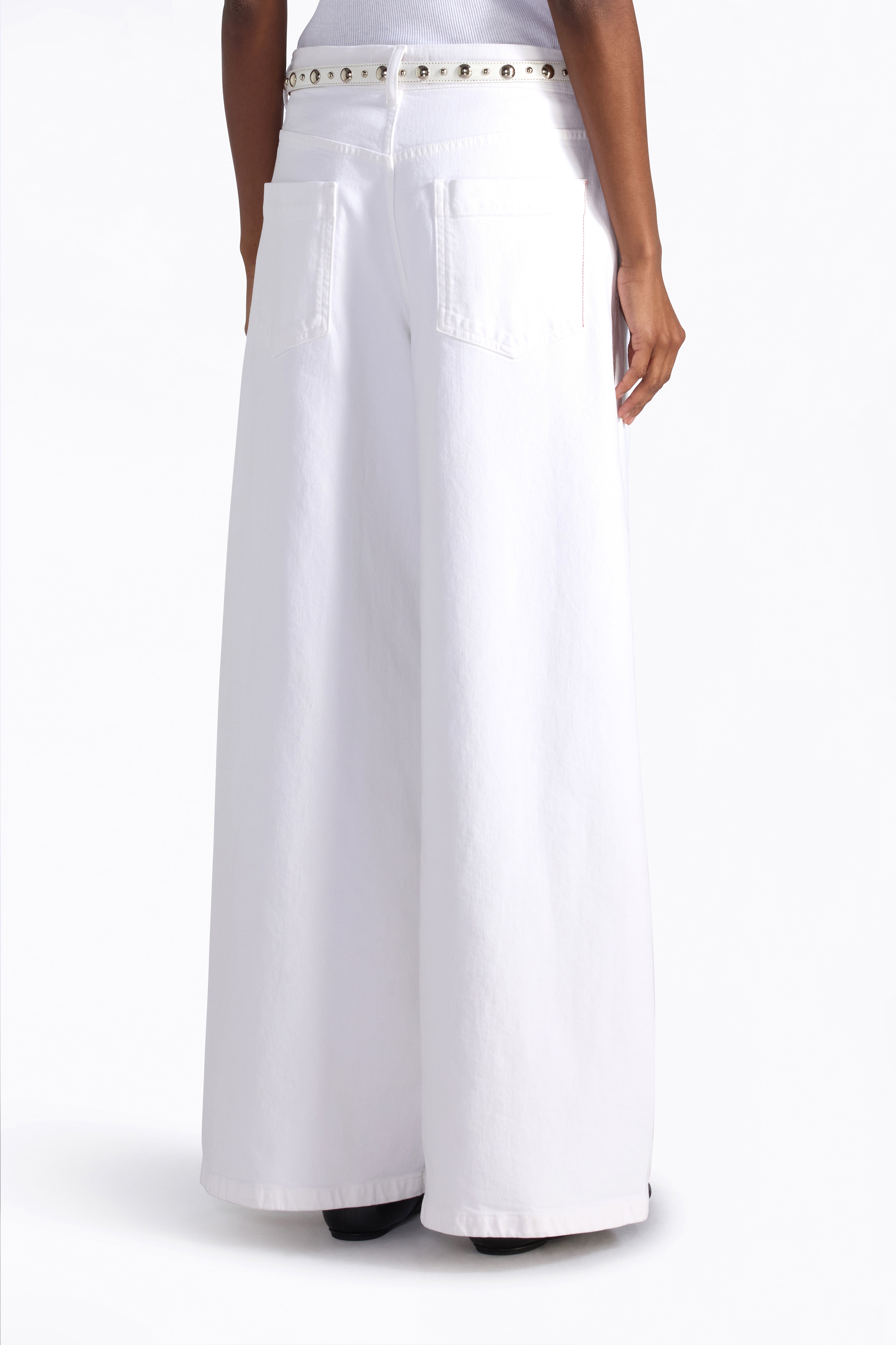 Liviana Conti Albert pantalon large écru stretch