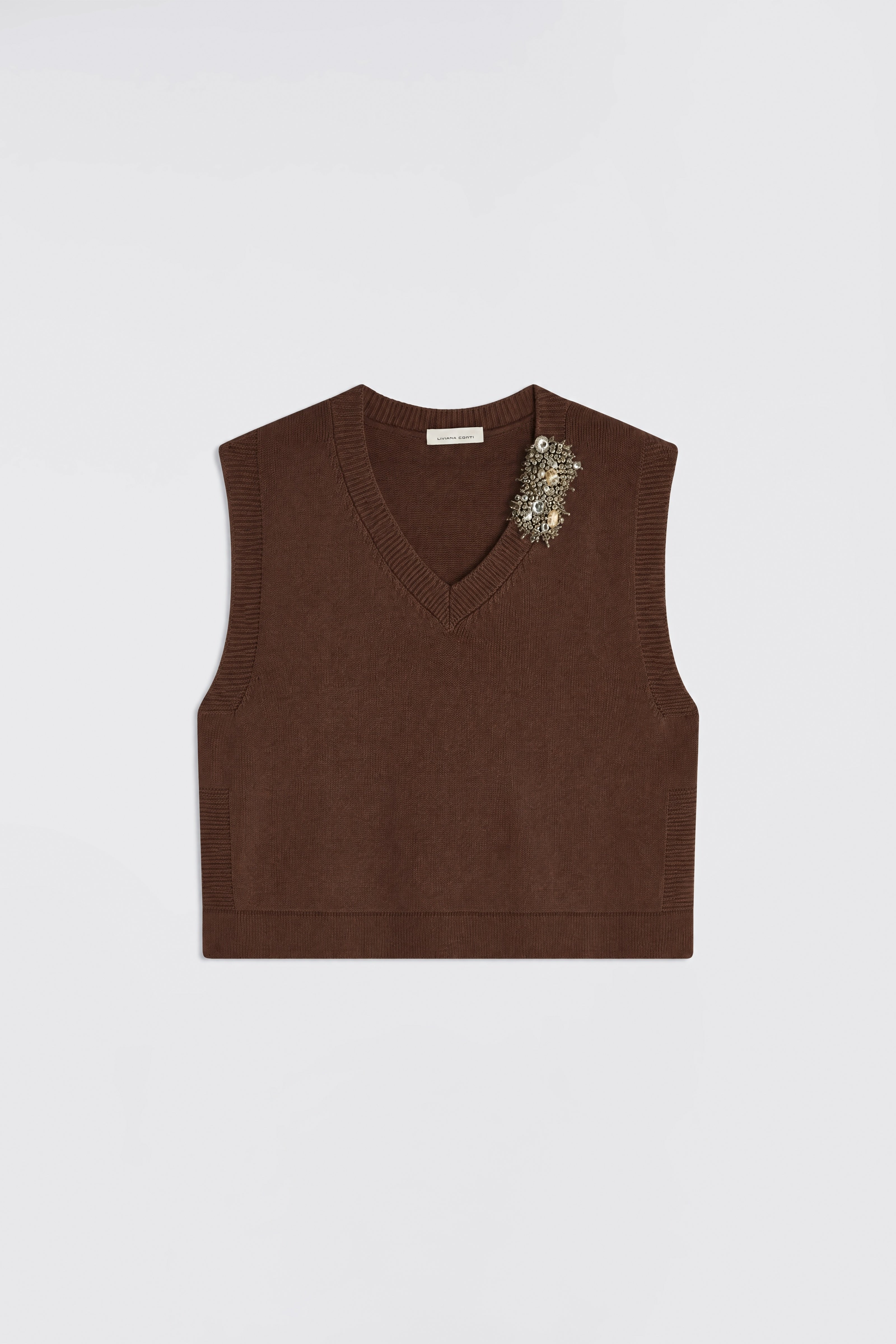 Liviana Conti Abilene gilet maille pomice taille M