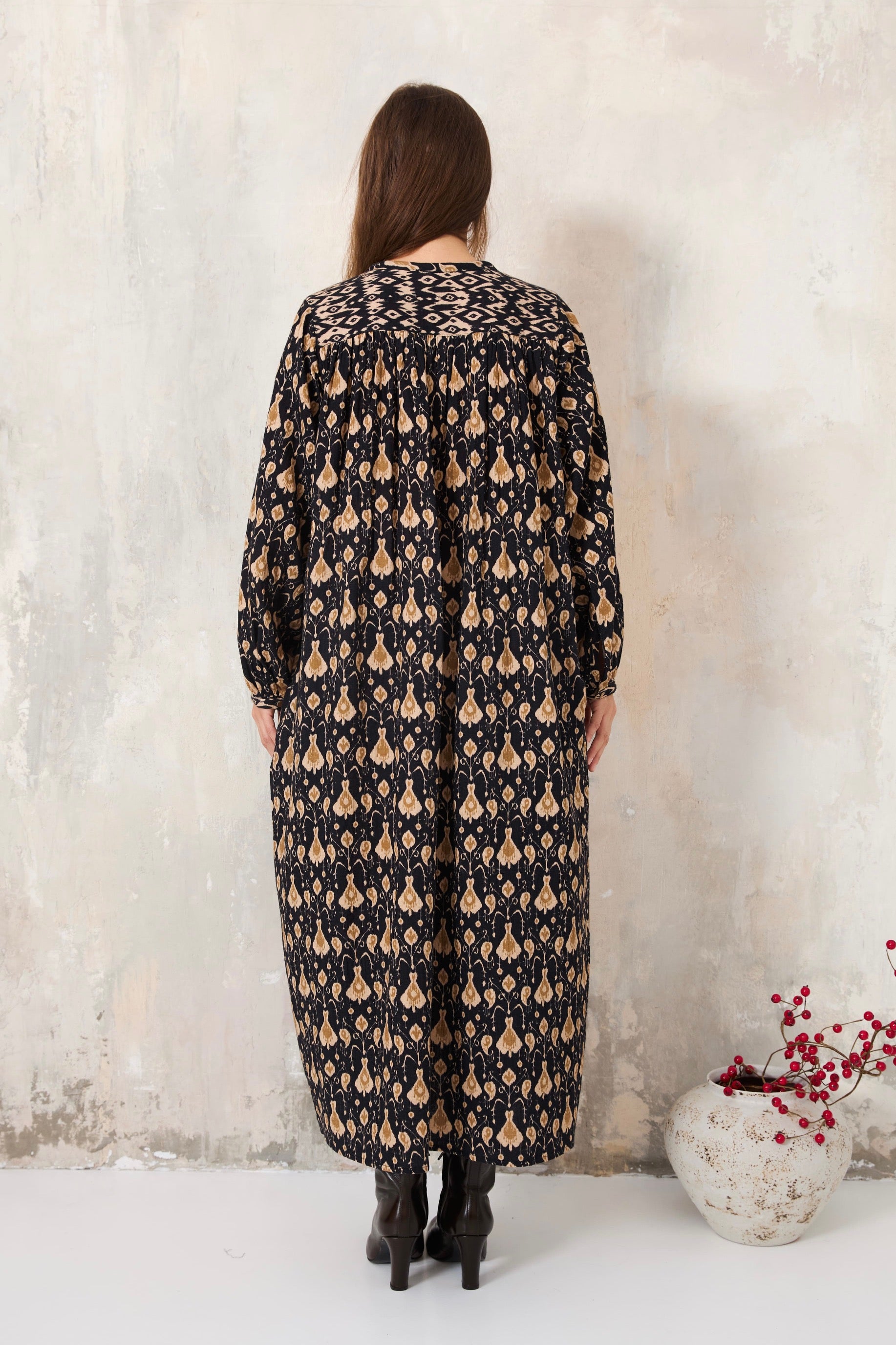 Chicosoleil Soyala robe longue Paisley Tribal coton