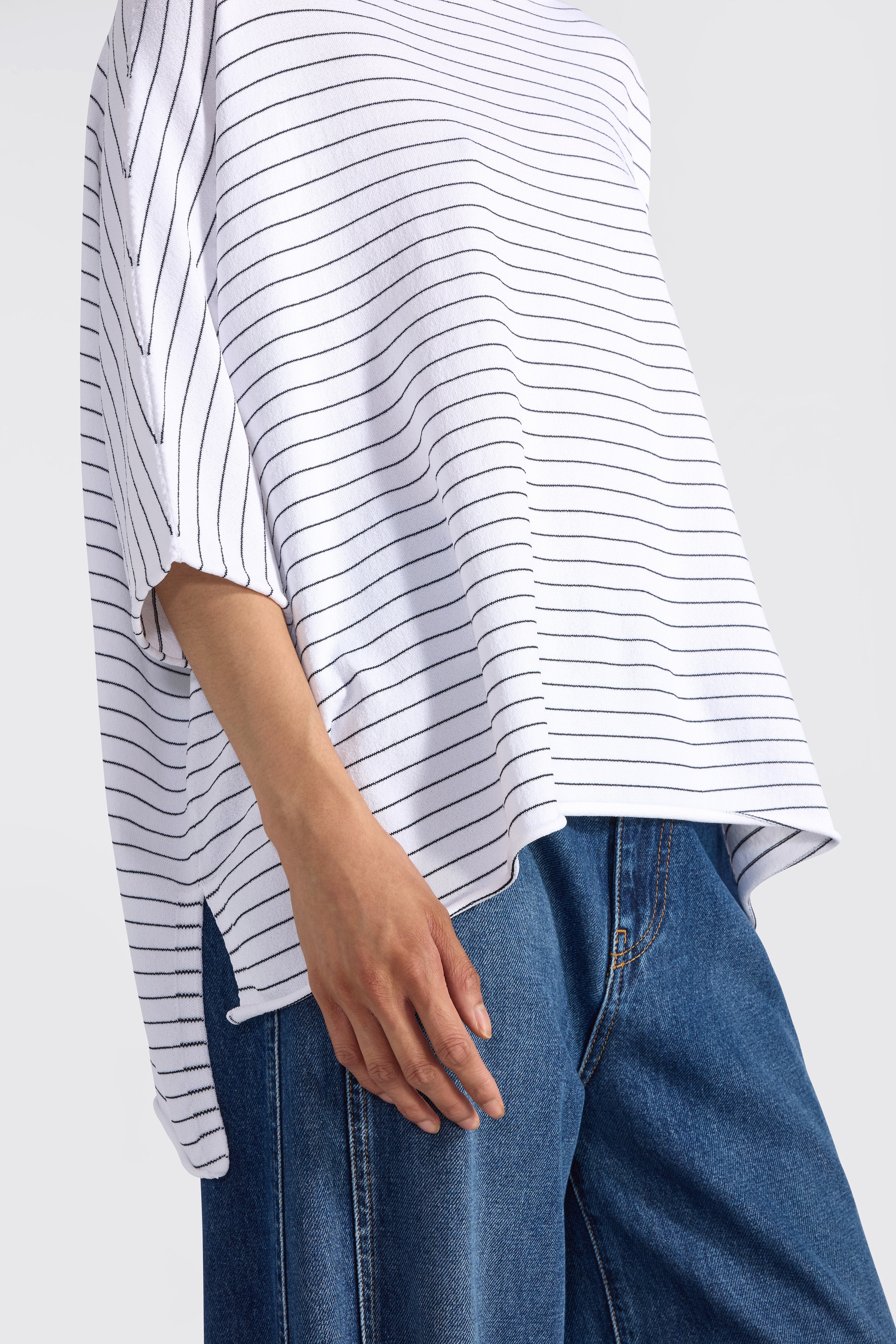 Liviana Conti Wilma pull rayé blanc nuit