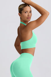 Oh Polly Define Luxe Halterneck brassière sport menthe maintien modéré