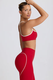Oh Polly Bo+Tee BT2097 brassière sport rouge vif col coeur