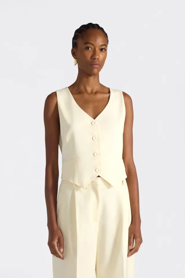 Liviana Conti Fulton gilet sans manches viscose polline