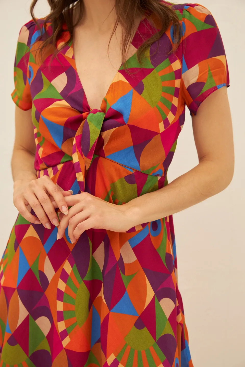 Chicosoleil Flora robe courte toucan satin viscose