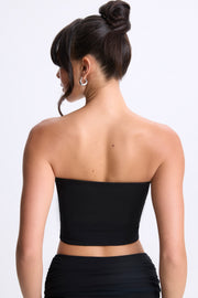 Oh Polly Edie haut bandeau twist noir modal