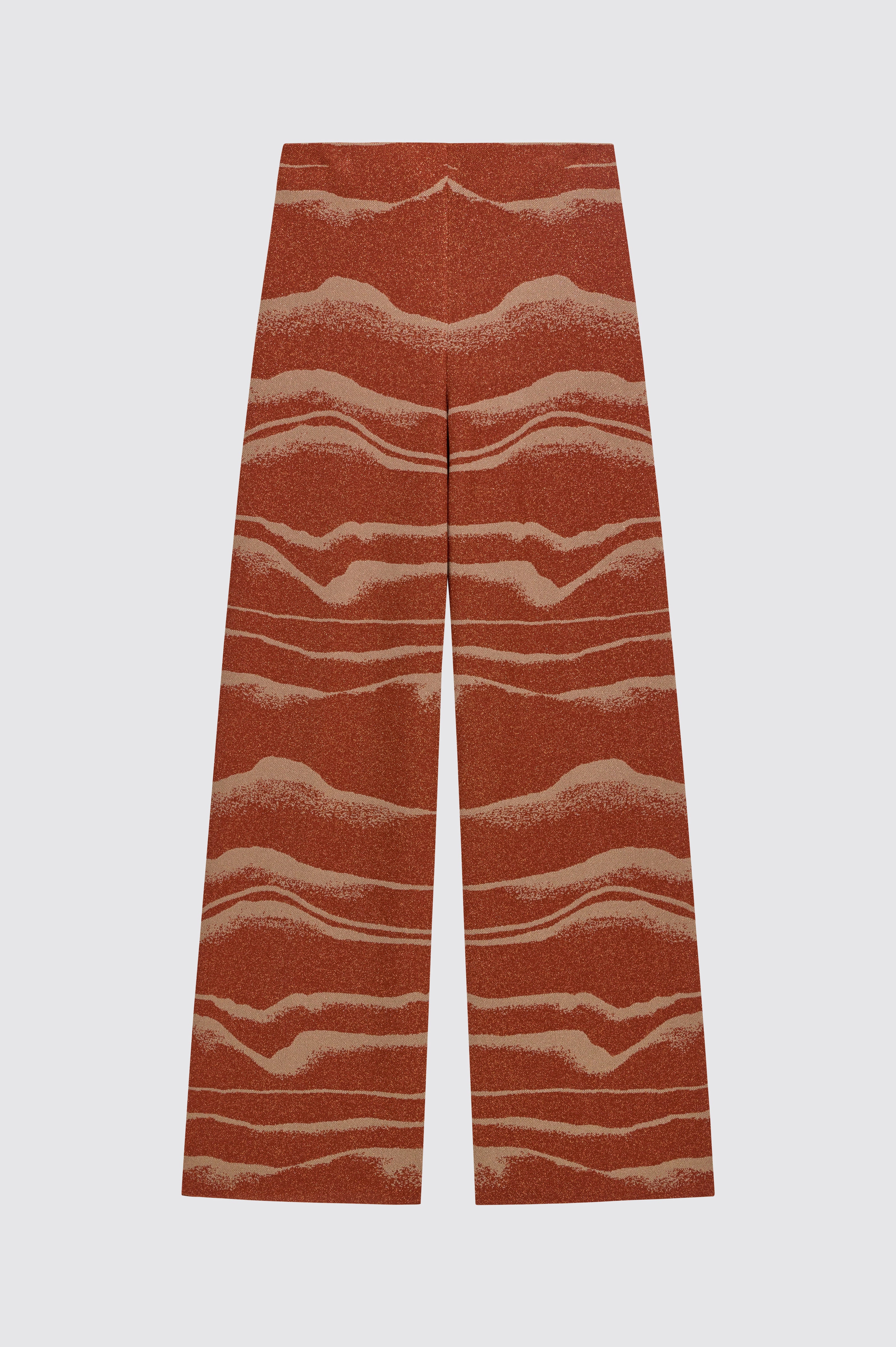 Liviana Conti Graham pantalon jacquard lamé seashell droit