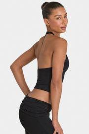 Oh Polly ButterCloud crop top noir double couche