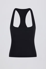Oh Polly Bo+Tee BT2304 Débardeur Noir Racerback Col Carré