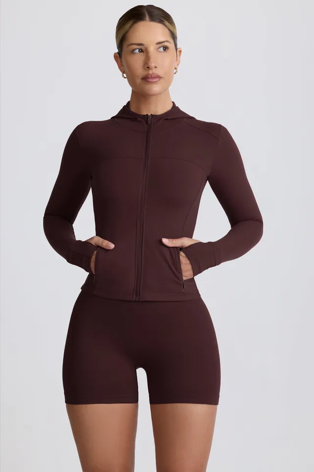 Bo+Tee BT1029 veste sport capuche chocolat sculptante