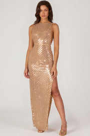 Oh Polly Embellished 16028 robe maxi or sequins