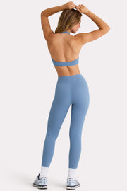 Bo+Tee Soft Active Legging Long Marine Taille Croisée