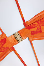 Oh Polly Swim Maillot Une Pièce Orange Orchid Print