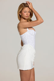 Oh Polly Nyra 16194 robe mini corset blanche perles sequins