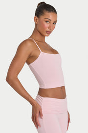Oh Polly ButterCloud Crop Tank Top top blush double couche