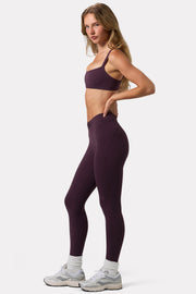 Oh Polly Bo+Tee Soft Active Legging Plum Taille Mi-Haute