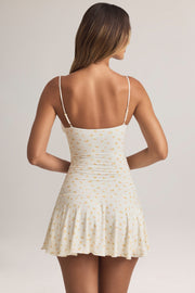 Oh Polly Dresses 14169 mini robe fleurie modal col V