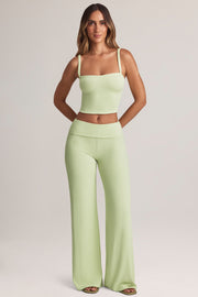 Oh Polly Trousers Melida Pantalon Vert Sauge Large
