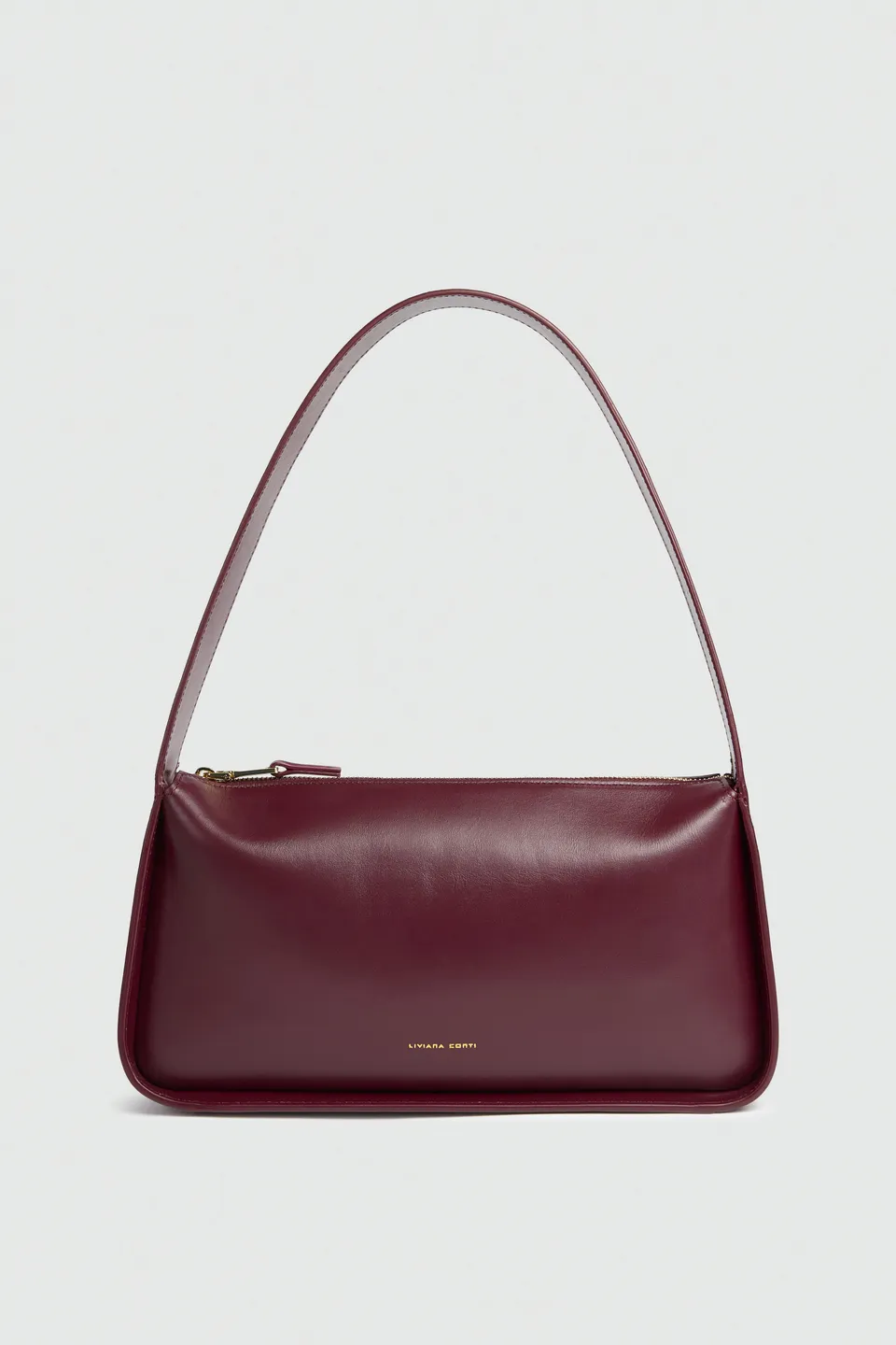 Liviana Conti Sac Caroline épaule cuir aubergine
