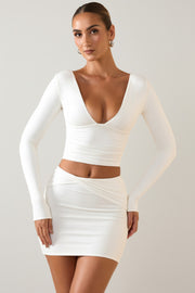 Oh Polly Aliz Mini Jupe Blanche Modal Twist
