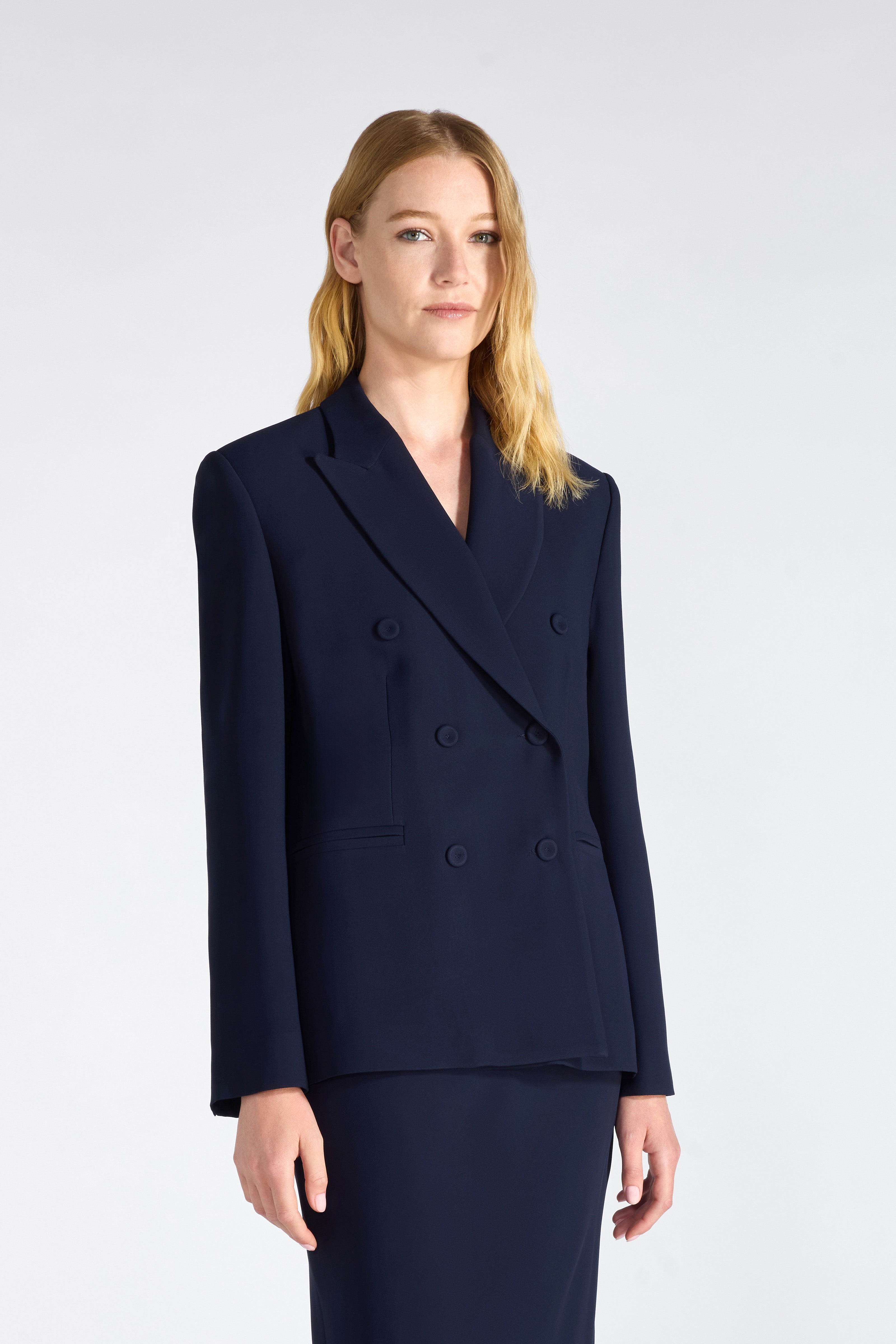 Liviana Conti Roger Blazer Femme Double Boutonnage Nuit