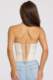 Oh Polly Araminta 11361 Top Corset Satin Ivoire