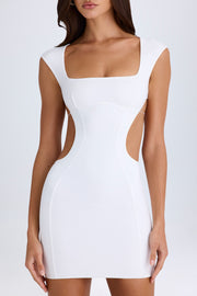 Oh Polly Addison 10431 robe mini blanche dos nu bodycon