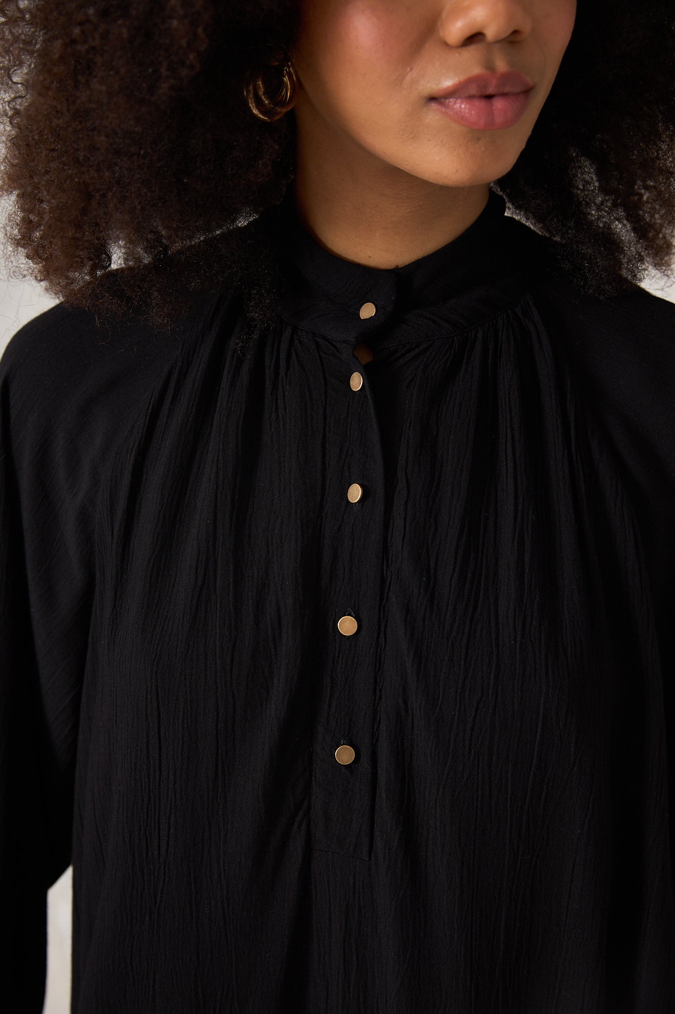 Chicosoleil Ozalee robe longue noire viscose fluide