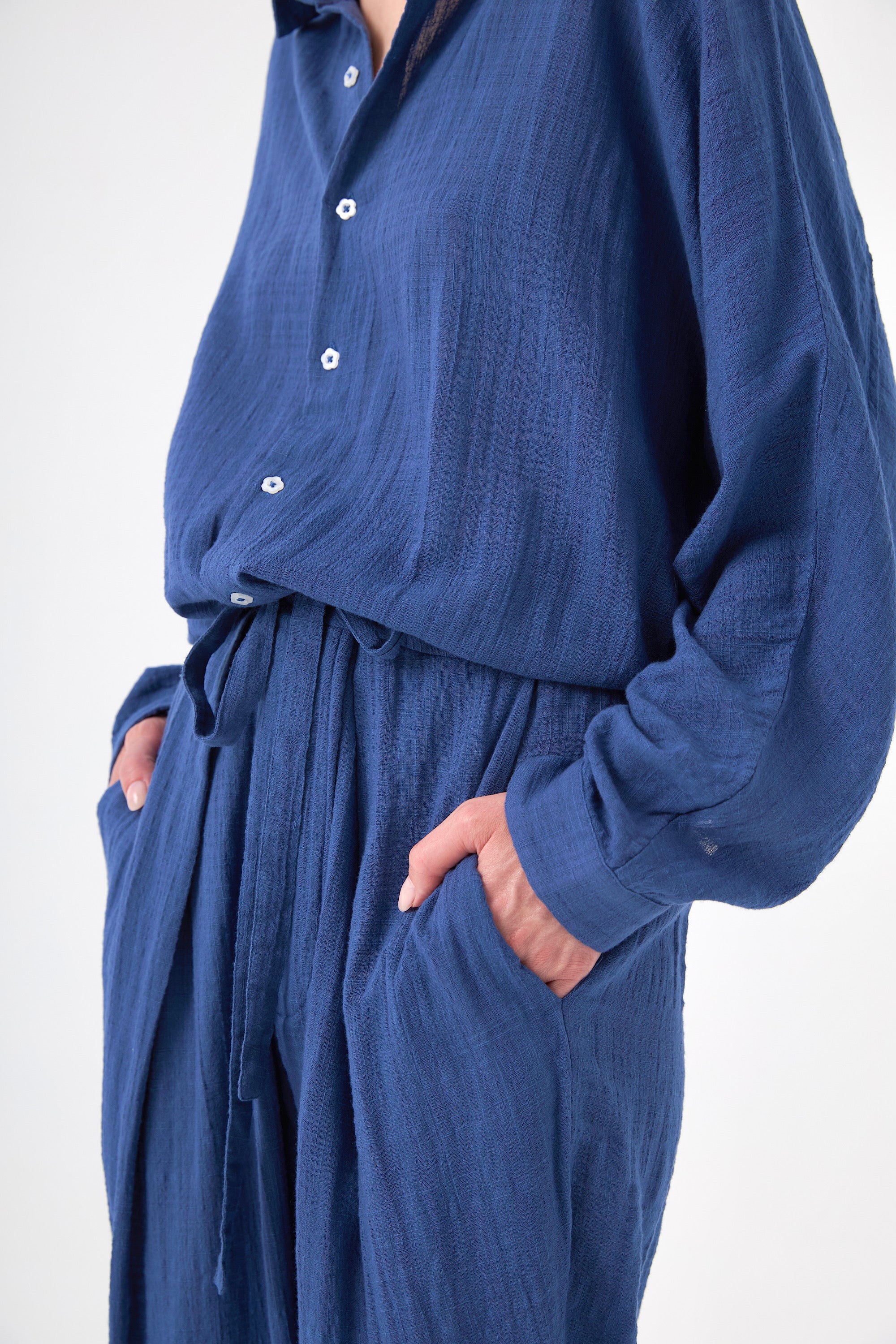 Chicosoleil Alanis combinaison bleue coton viscose