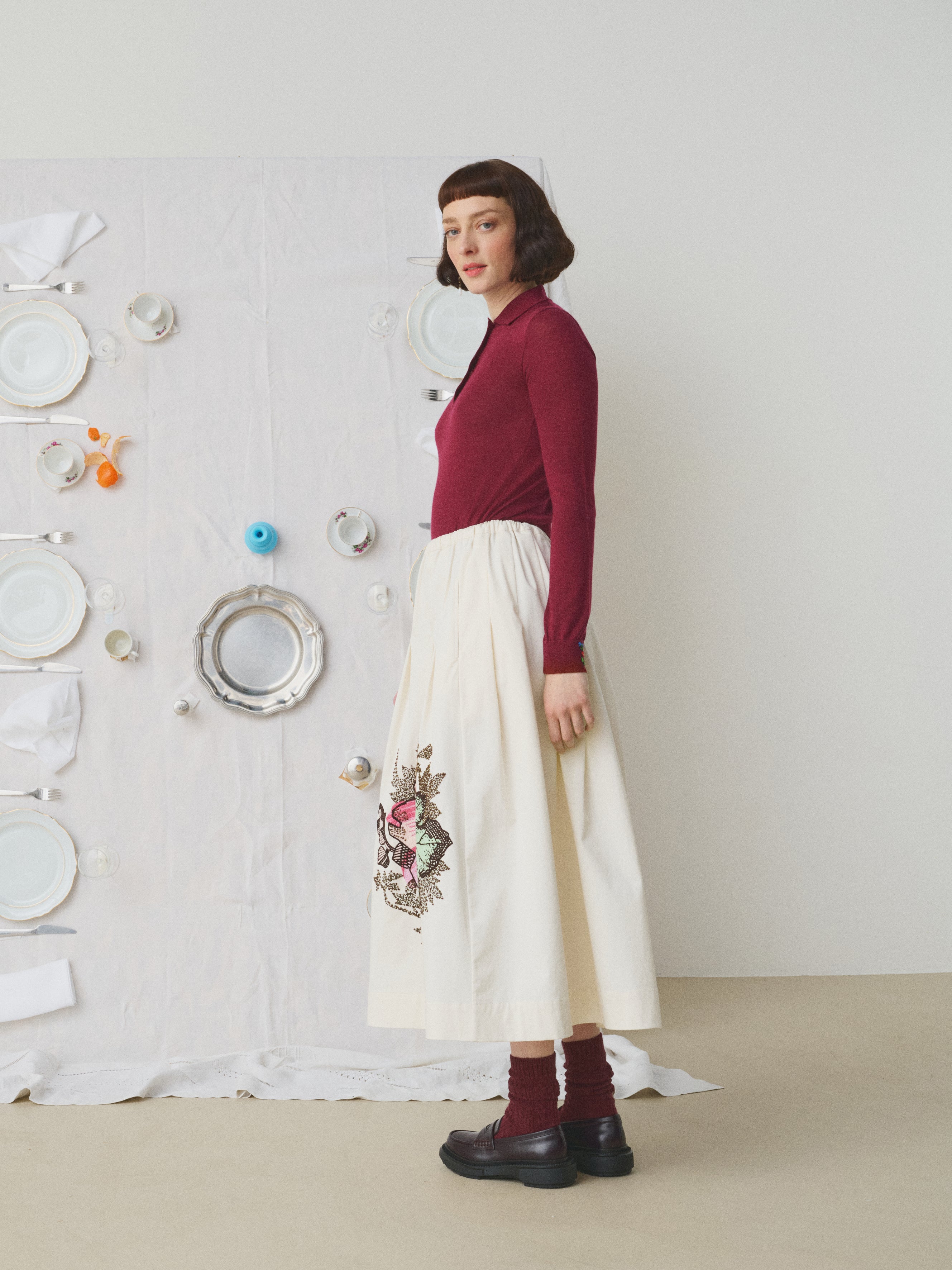 Mii à table Polo pull femme laine soie taille M