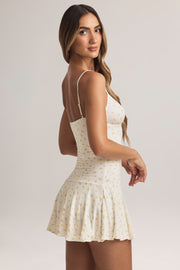 Oh Polly Dresses 14169 mini robe fleurie modal col V