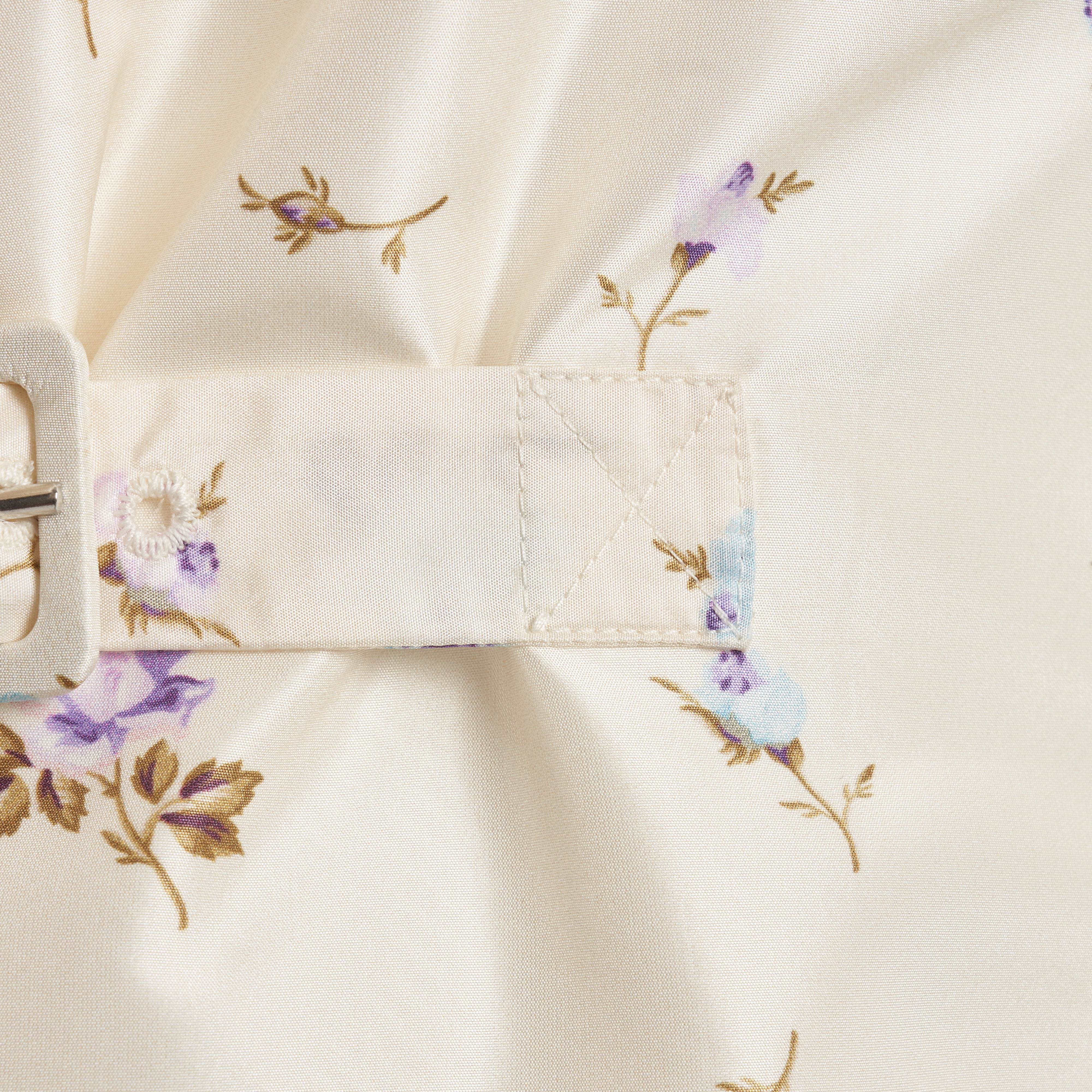 Alessandra Rich Floral Silk Taffeta Mini Dress robe blanche 36-46
