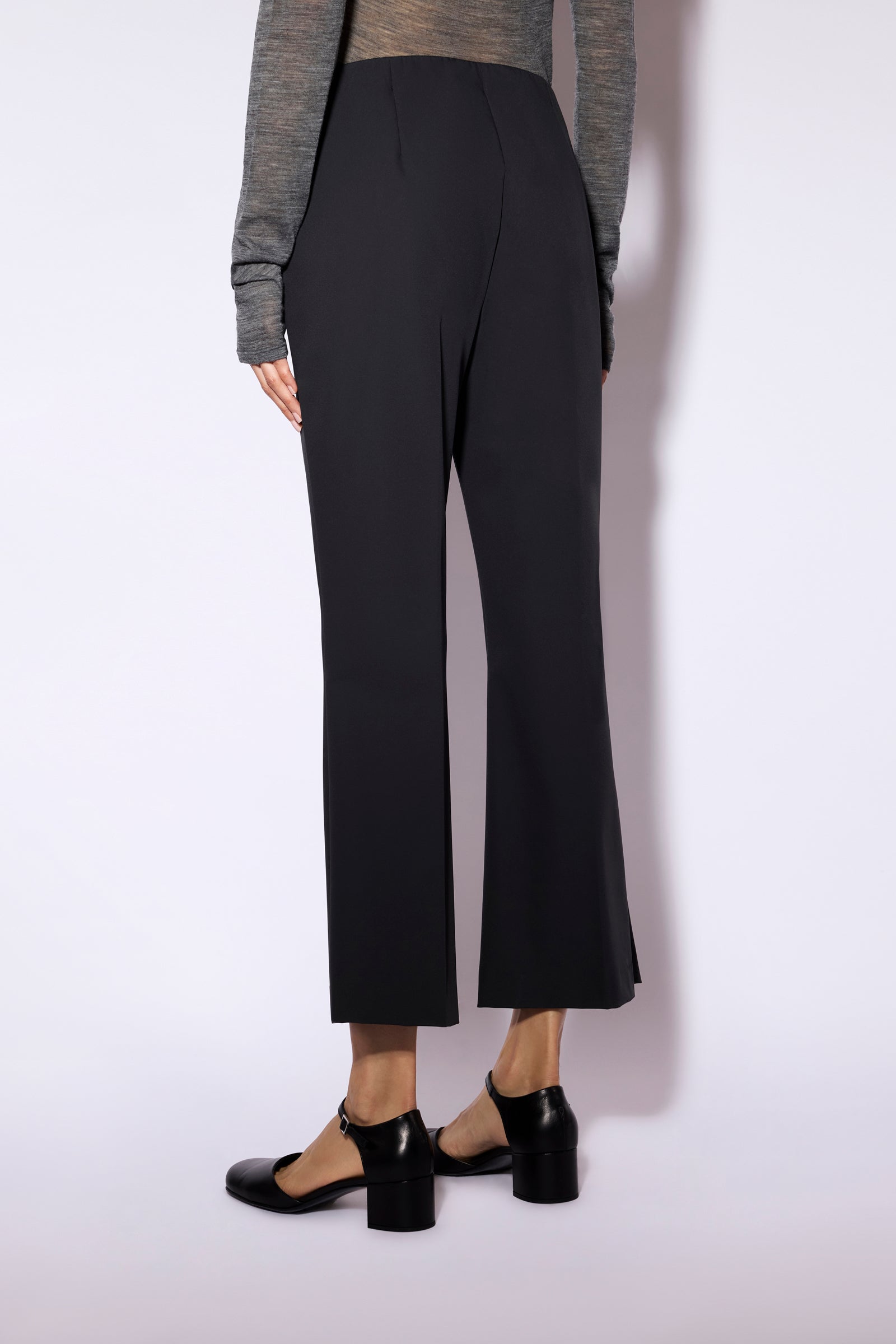 Liviana Conti Claudette Pantalon Cropped Noir Taille Moyenne