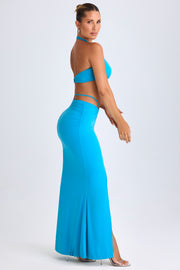 Oh Polly Zweena Jupe Maxi Aqua Blue Fente Anneau