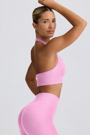 Oh Polly Define Luxe Halterneck brassière sport rose maintien modéré