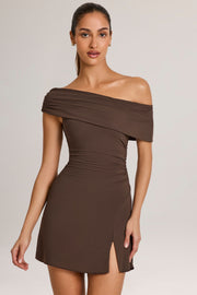 Oh Polly Suhana mini robe marron chocolat modal