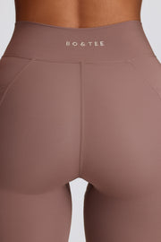 Oh Polly Bo+Tee Soft Active V-Waist Legging évasé mocha