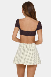 Oh Polly Bo+Tee mini jupe-short beige Cookie Butter