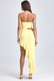 Oh Polly Acelynn 9131 robe maxi jaune citron