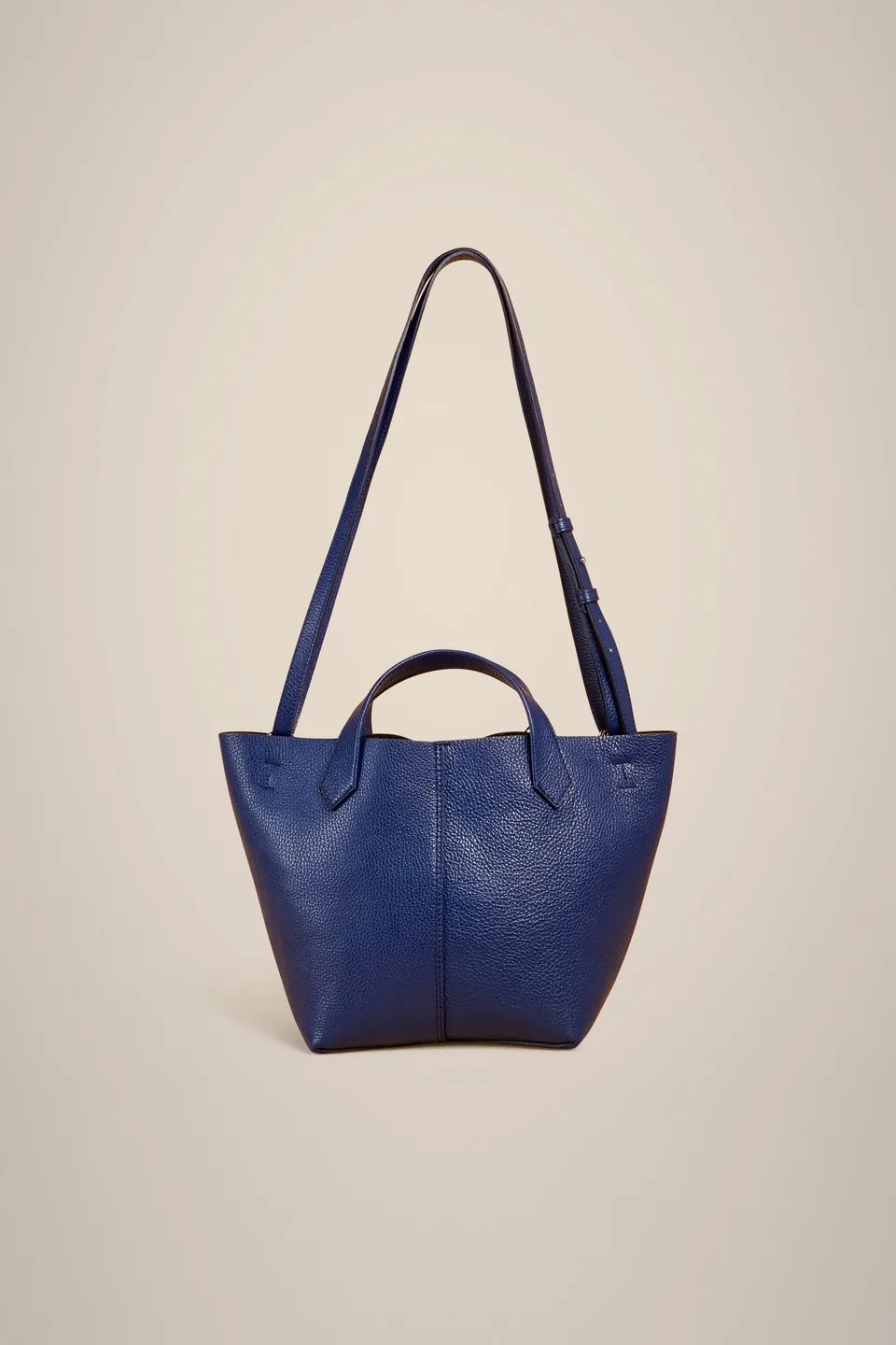 Liviana Conti mini tote cuir bleu Marea bandoulière